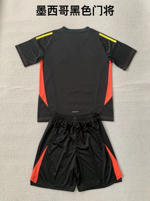 24-25 Mexican Black Goalkeeper Kids+Adult Set