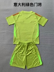 24-25 Italian Yellow Goalkeeper Kids+Adult Set