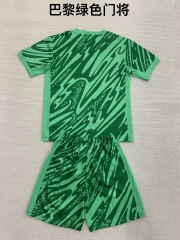 24-25 PSG Paris Green Goalkeeper Kids+Adult Set
