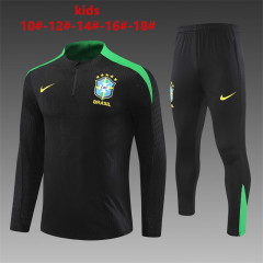 24-25 Brazil, black [player version] kids+adult training suit