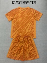24-25 Chelsea Orange Goalkeeper Kids+Adult Set