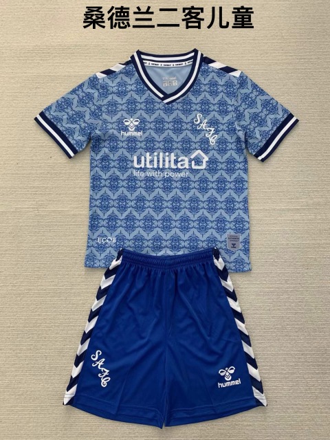 24-25 Sunderland 2 away kids+adult set