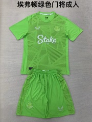 24-25 Everton Green Goalkeeper Kids+Adult Set