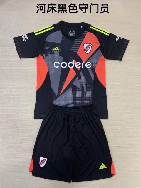 24-25 Riverbed Black Goalkeeper Kids+Adult Set