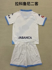 24-25 Deportivo La Coruni 2 away kids+adult set