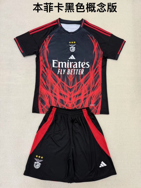 25-26 Benfica Black Concept Edition Kids+Adult Set