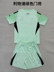 25-26 Liverpool Green Goalkeeper Kids+Adult Set