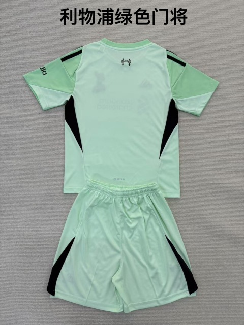 25-26 Liverpool Green Goalkeeper Kids+Adult Set