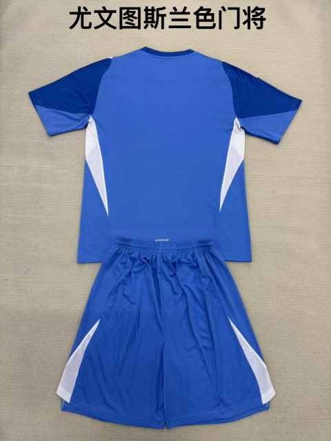 25-26 Juventus Blue goalkeeper kids+adult set