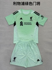 25-26 Liverpool Green Goalkeeper Kids+Adult Set