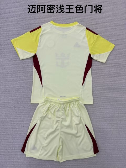 25-26 Miami Light Yellow Goalkeeper Kids+Adult Set