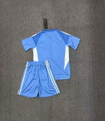 25-26 Real Madrid blue goalkeeper kids+Adult set