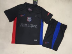 25-26 Barcelona away joint gray advertisement kids