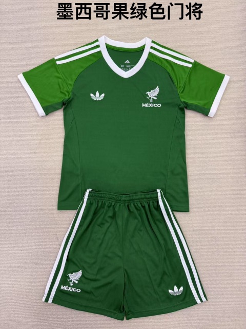 25-26 Mexican Fruit Green Goalkeeper Kids+Adult Set