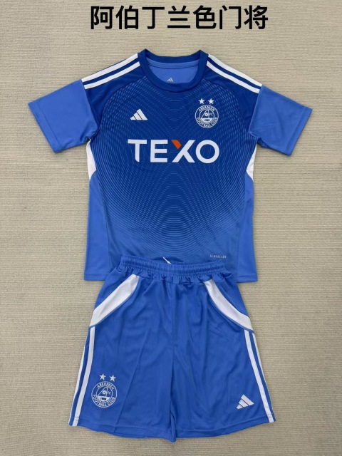 25-26 Aberdeen Blue Goalkeeper Kids+Adult Set