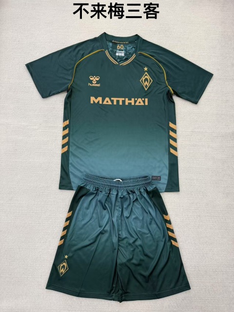 25-26 Werder Bremen 3 away kids+adult set