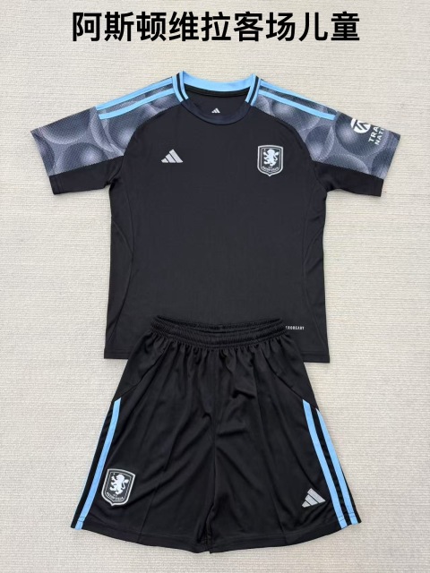 25-26 Aston Villa away kids+adult set