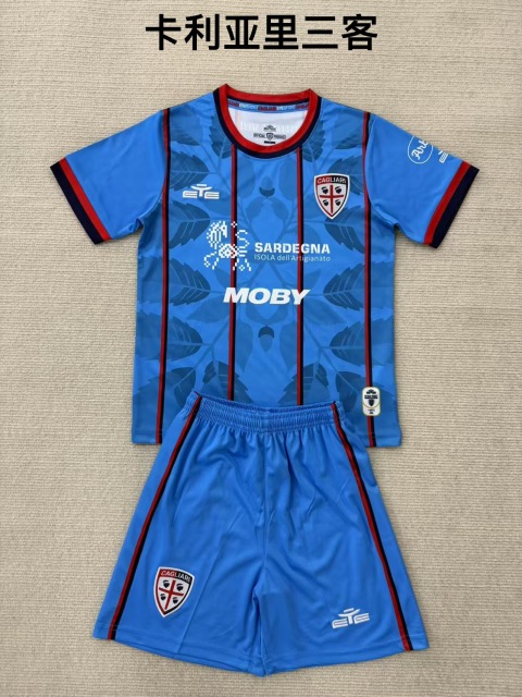 25-26 Cagliari 3 away kids+adult set