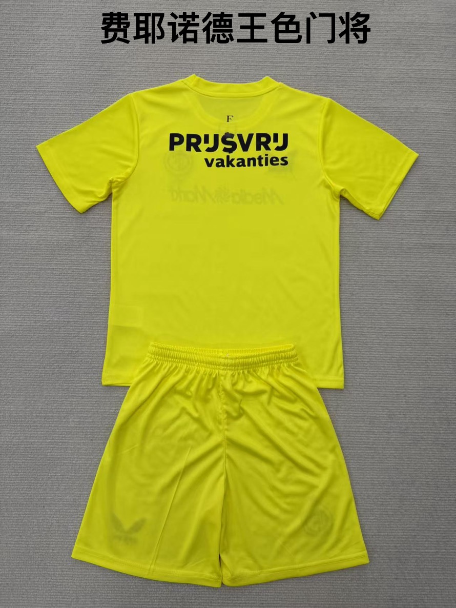 25-26 Feyenoord Yellow Goalkeeper Kids+Adult Set