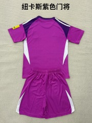 25-26 Newcastle Purple Goalkeeper Kids+Adult Set