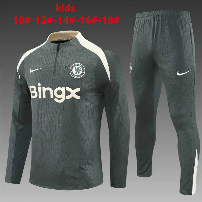25-26 Chelsea Army Green [Player Version] Kids+Adult Training Set