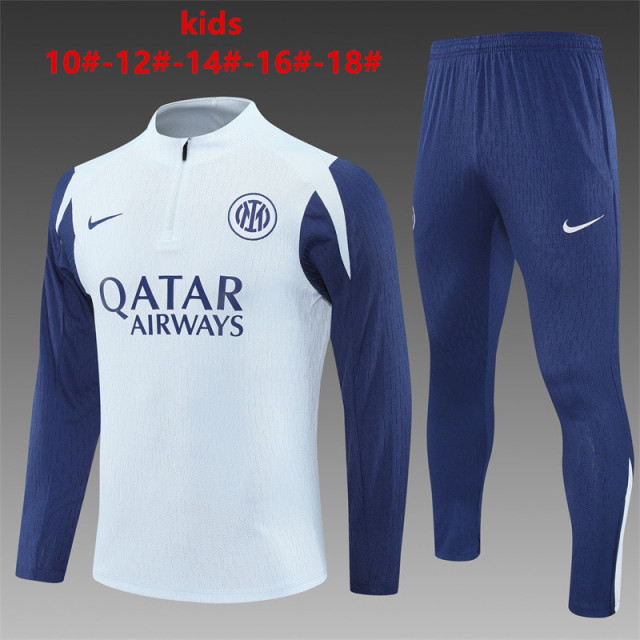 25-26 Inter Milan Light Grey [Player Version] Kids+Adult Training Set