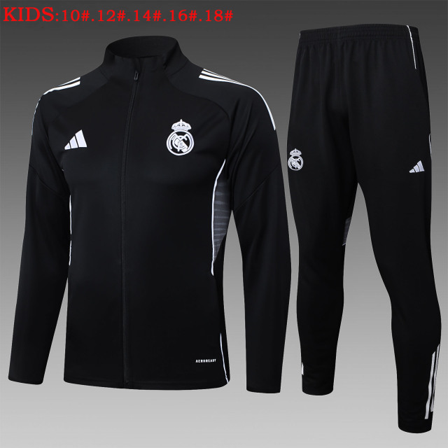 E2531 # 25-26 Long Pull Real Madrid Black Children's Clothing+Adults