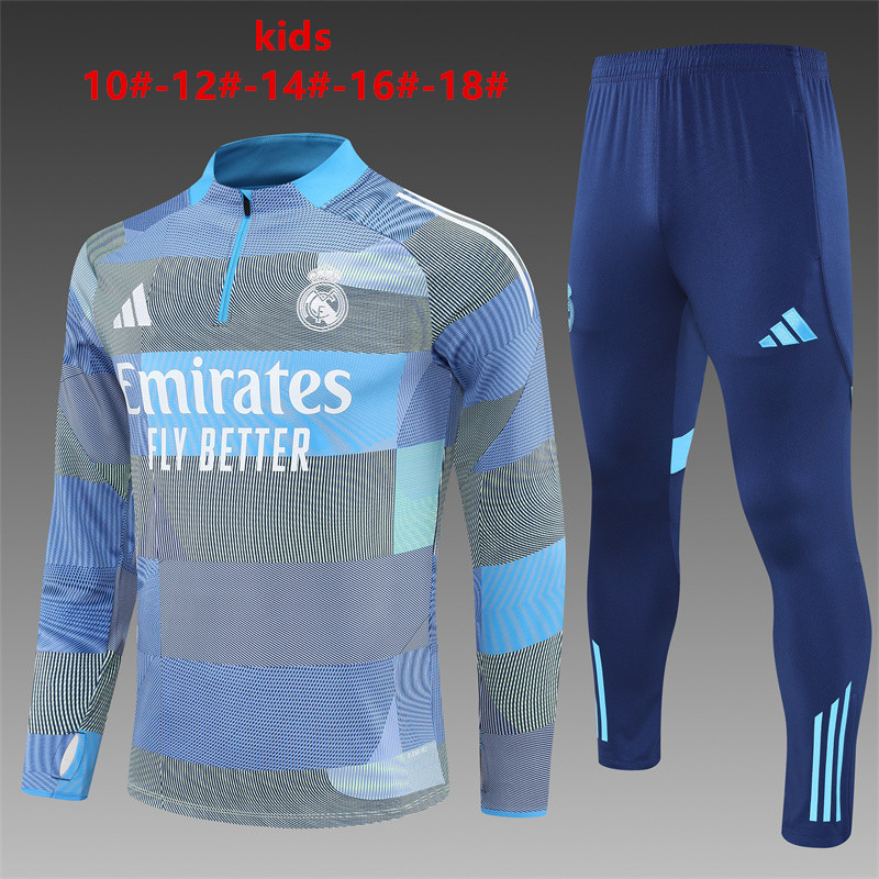 25-26 Real Madrid Light Blue [Camouflage] Kids+Adult Training Set