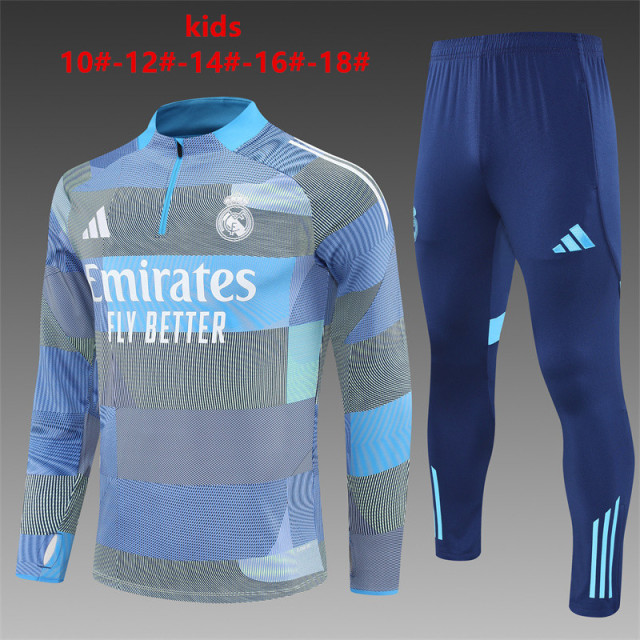 25-26 Real Madrid Light Blue [Camouflage] Kids+Adult Training Set
