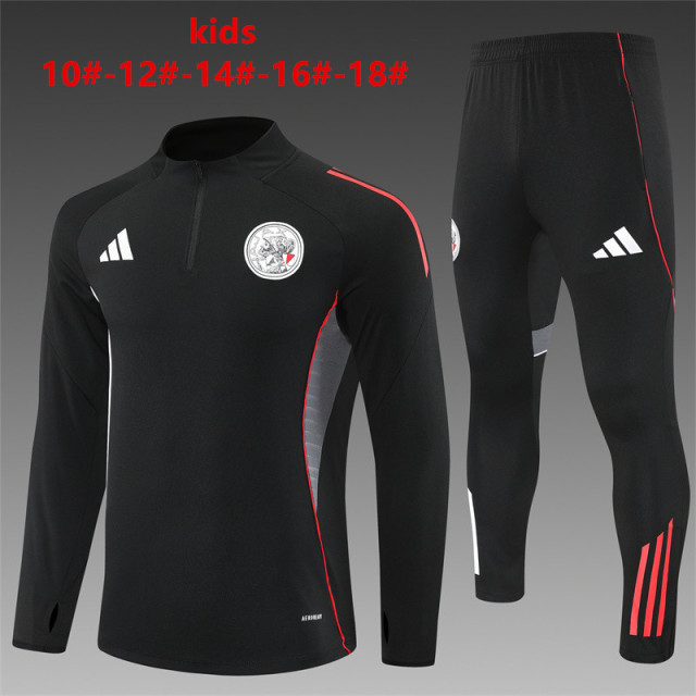 25-26 Ajax Black Kids+Adult Training Set