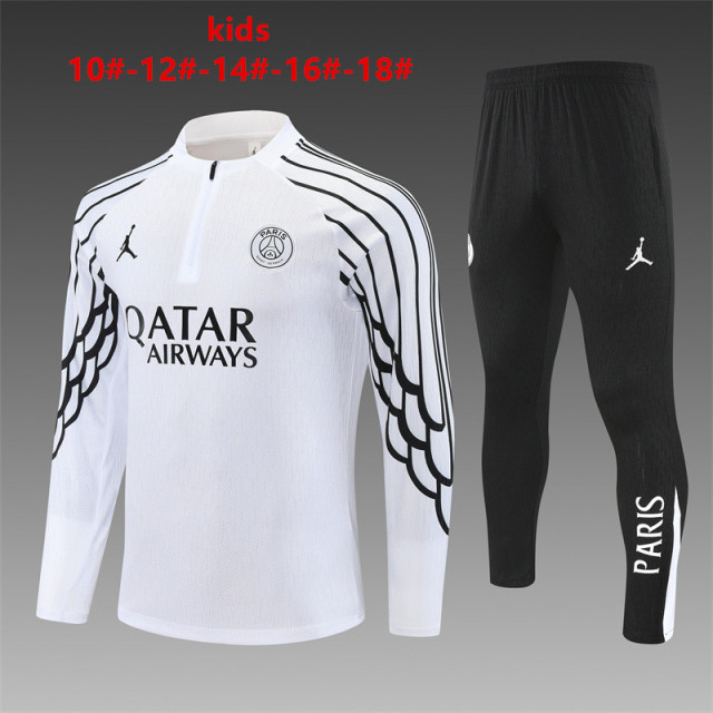25-26 PSG Jordan Paris White Kids+Adult Training Set