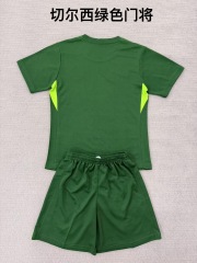 25-26 Chelsea Green Goalkeeper Kids+Adult Set