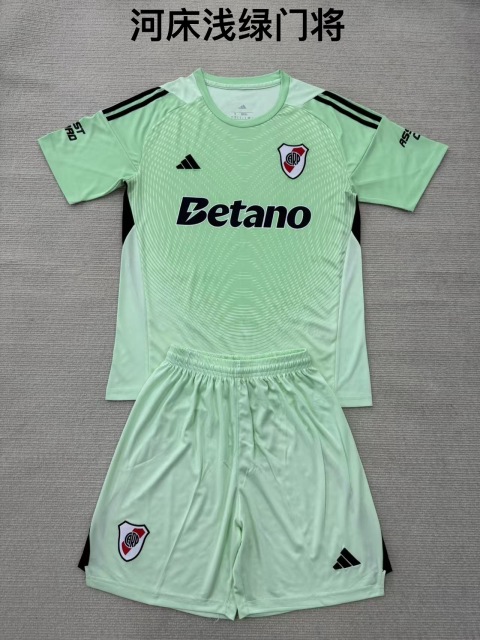 25-26 River Plate Light Green Goalkeeper Kids+Adult Set