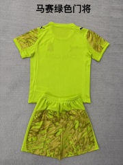 25-26 Marseille Green Goalkeeper Kids+Adult Set
