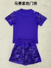 25-26 Marseille Purple Goalkeeper Kids+Adult Set