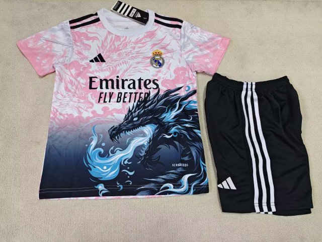 25-26 Real Madrid Pink Dragon Kids