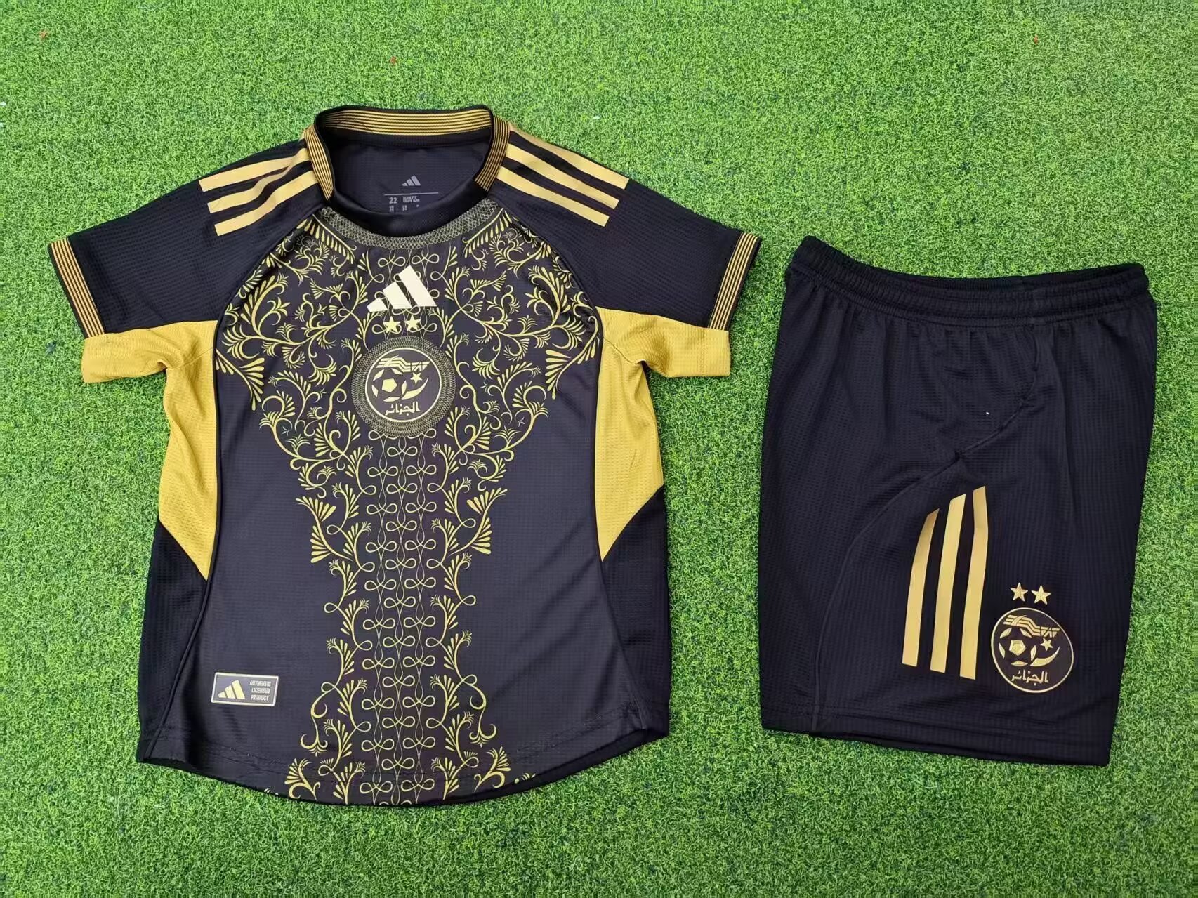 25-26 player edition children's clothing Algeria A37 black yellow kids