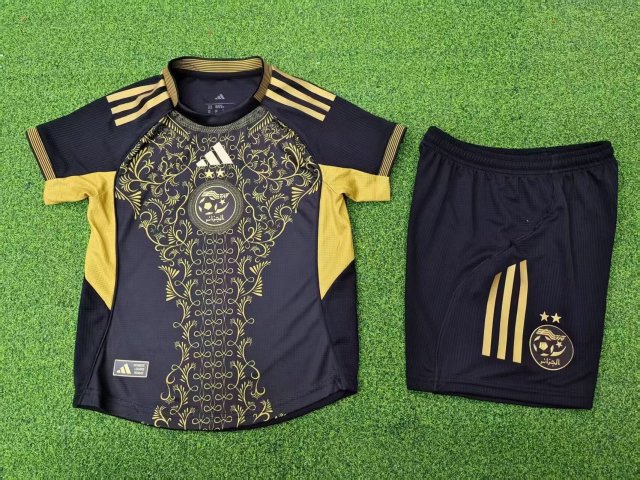 25-26 player edition children's clothing Algeria A37 black yellow kids