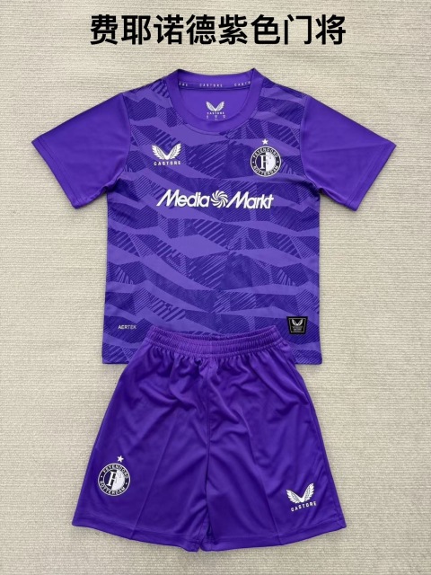 25-26 Feyenoord Purple Goalkeeper Kids+Adult Set
