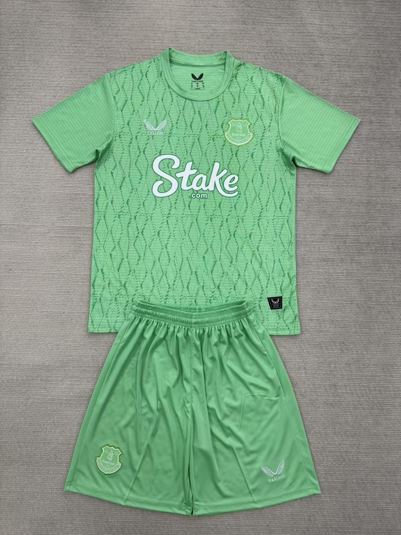 25-26 Everton Green Goalkeeper Kids+Adult Set