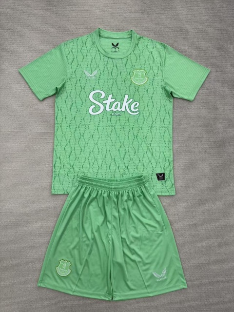 25-26 Everton Green Goalkeeper Kids+Adult Set