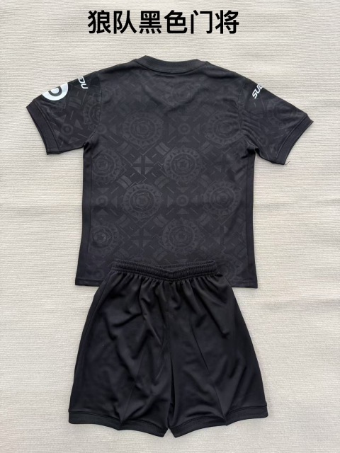 25-26 Wolves Black Goalkeeper Kids+Adult Set