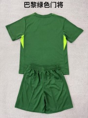 25-26 PSG Paris Green Goalkeeper Kids+Adult Set