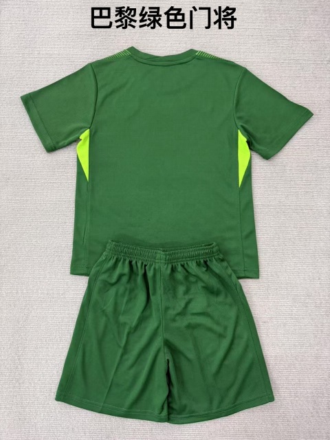 25-26 PSG Paris Green Goalkeeper Kids+Adult Set