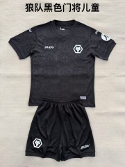 25-26 Wolves Black Goalkeeper Kids+Adult Set