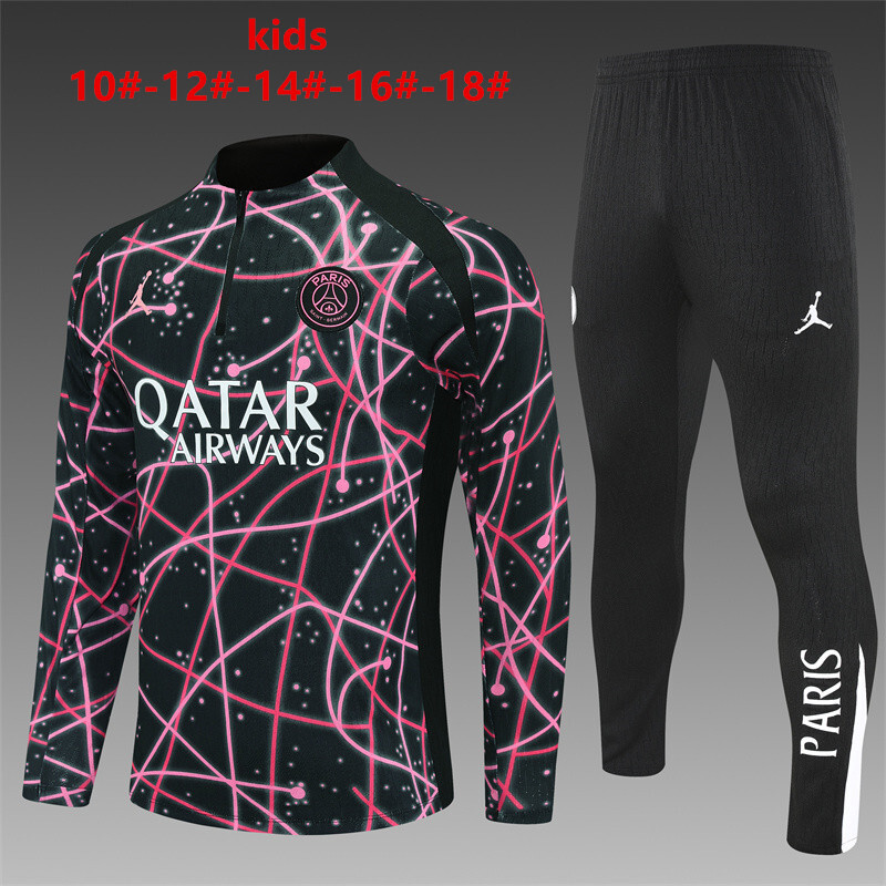 25-26 Jordan Paris Black Pink Camouflage Kids+Adult Training Uniform