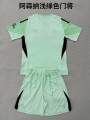 25-26 Arsenal Light Green Goalkeeper Kids+Adult Set
