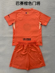 25-26 Barcelona Orange Goalkeeper Kids+Adult Set