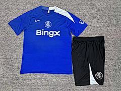 25-26 Short sleeved Chelsea Blue [T90] Kids+Adult Training Clothes