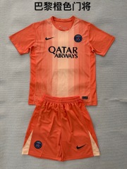 25-26 PSG Paris Orange Goalkeeper Kids+Adult Set